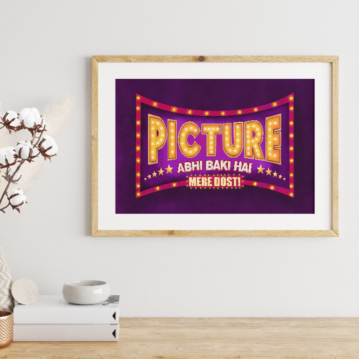 Picture Abhi Baki Hai Bollywood Desi Art Print