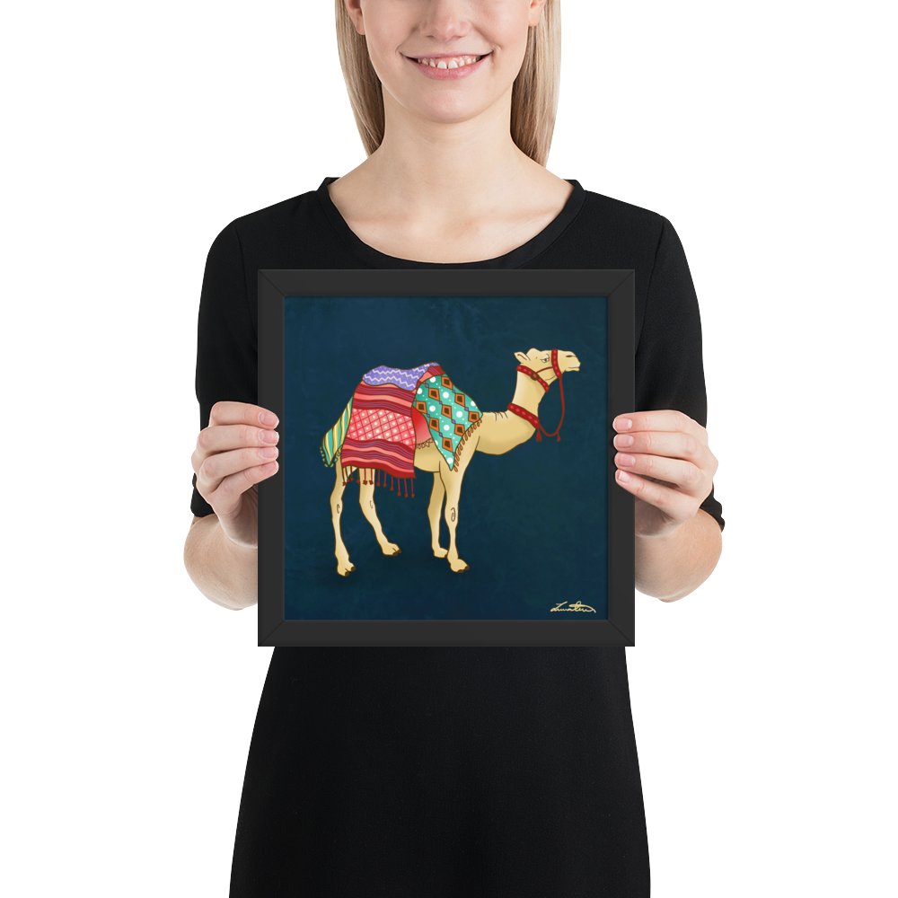 Dubai Camel Painting Middle Eastern Wall Art