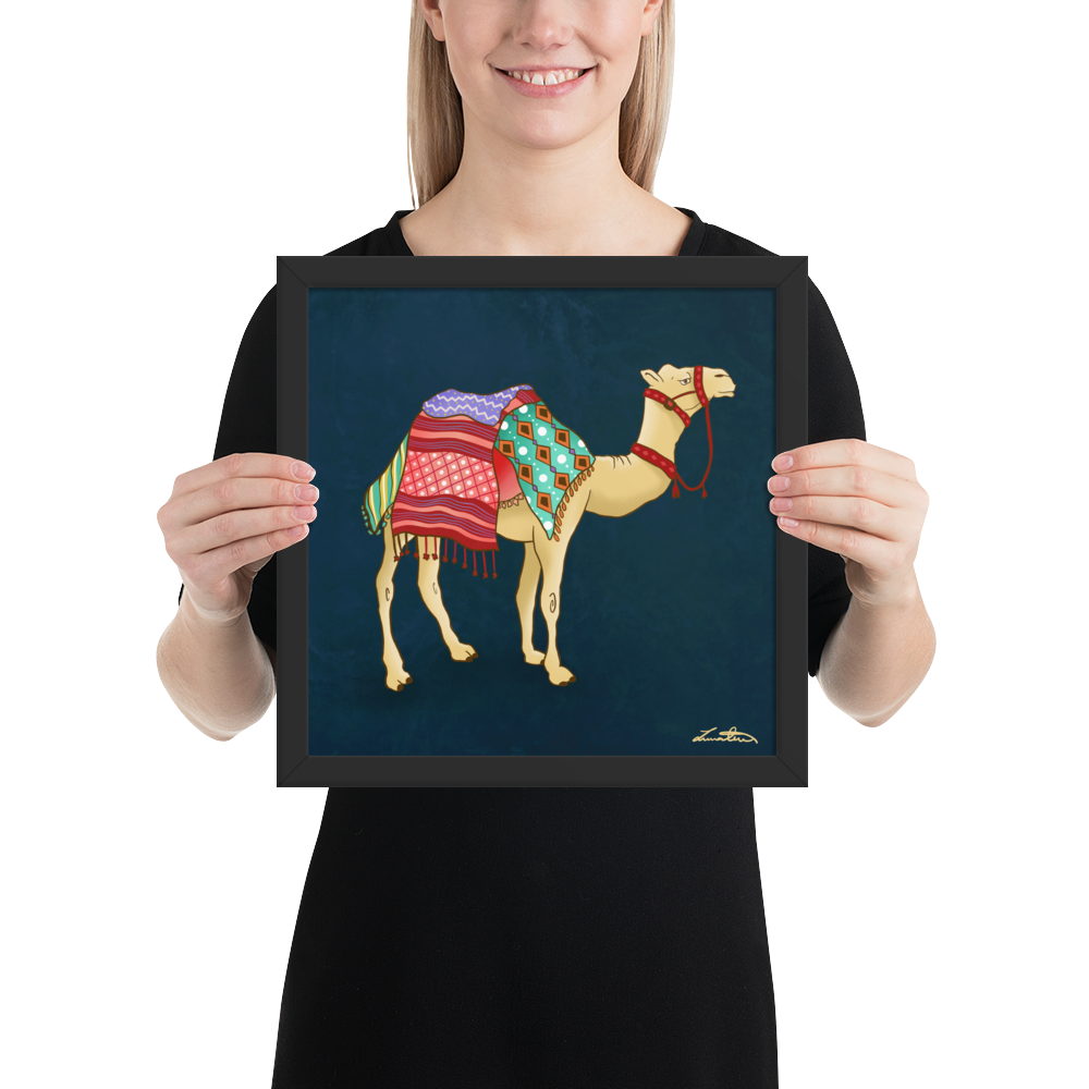Dubai Camel Painting Middle Eastern Wall Art