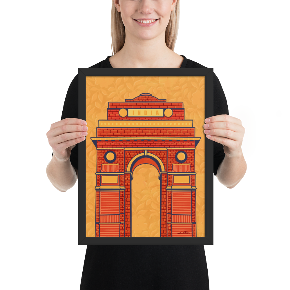 India Gate Desi Art Print