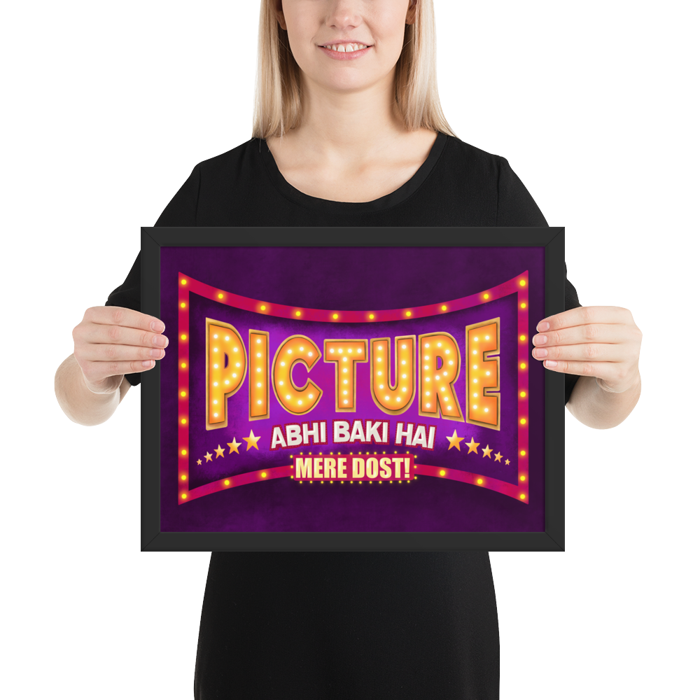 Picture Abhi Baki Hai Bollywood Desi Art Print