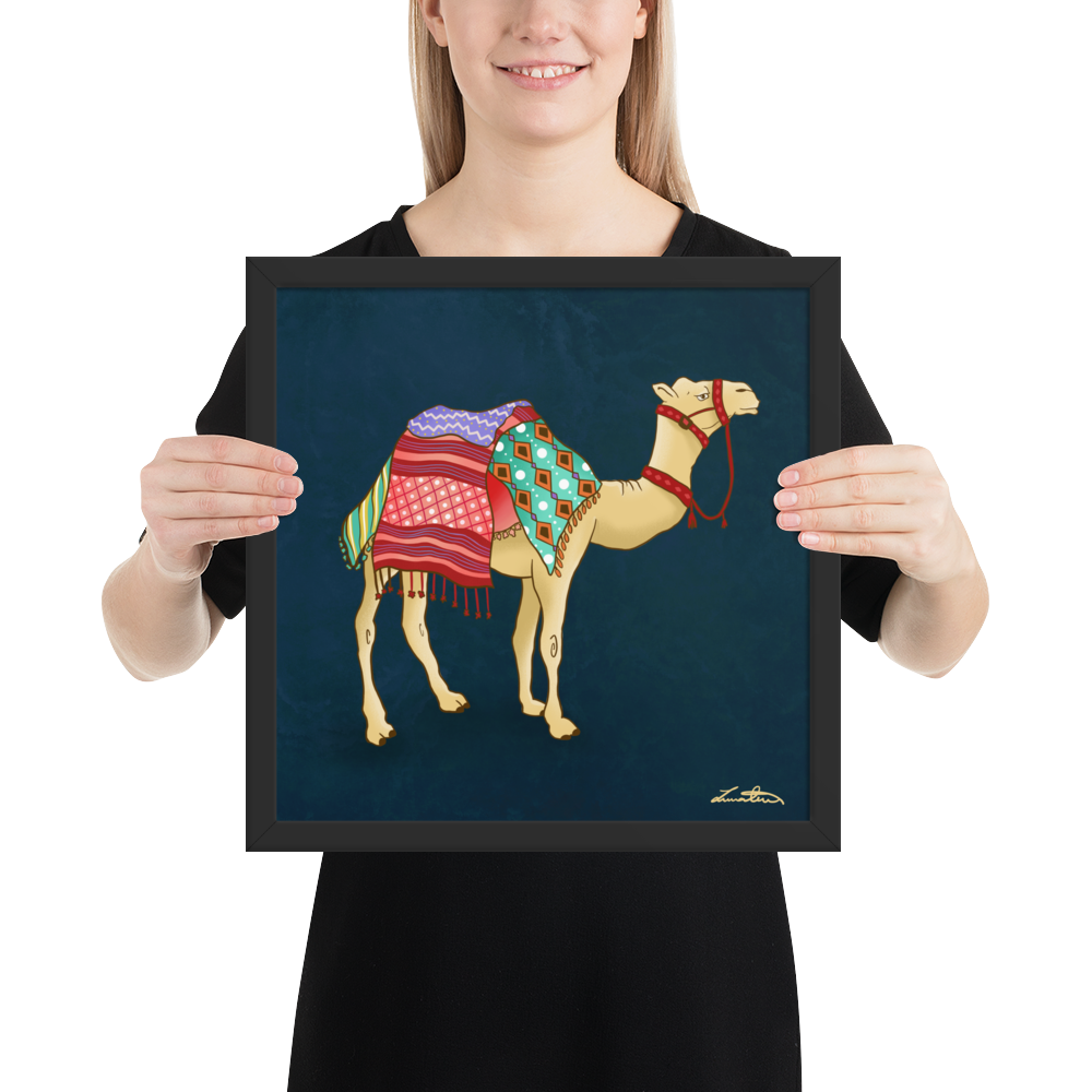 Dubai Camel Painting Middle Eastern Wall Art