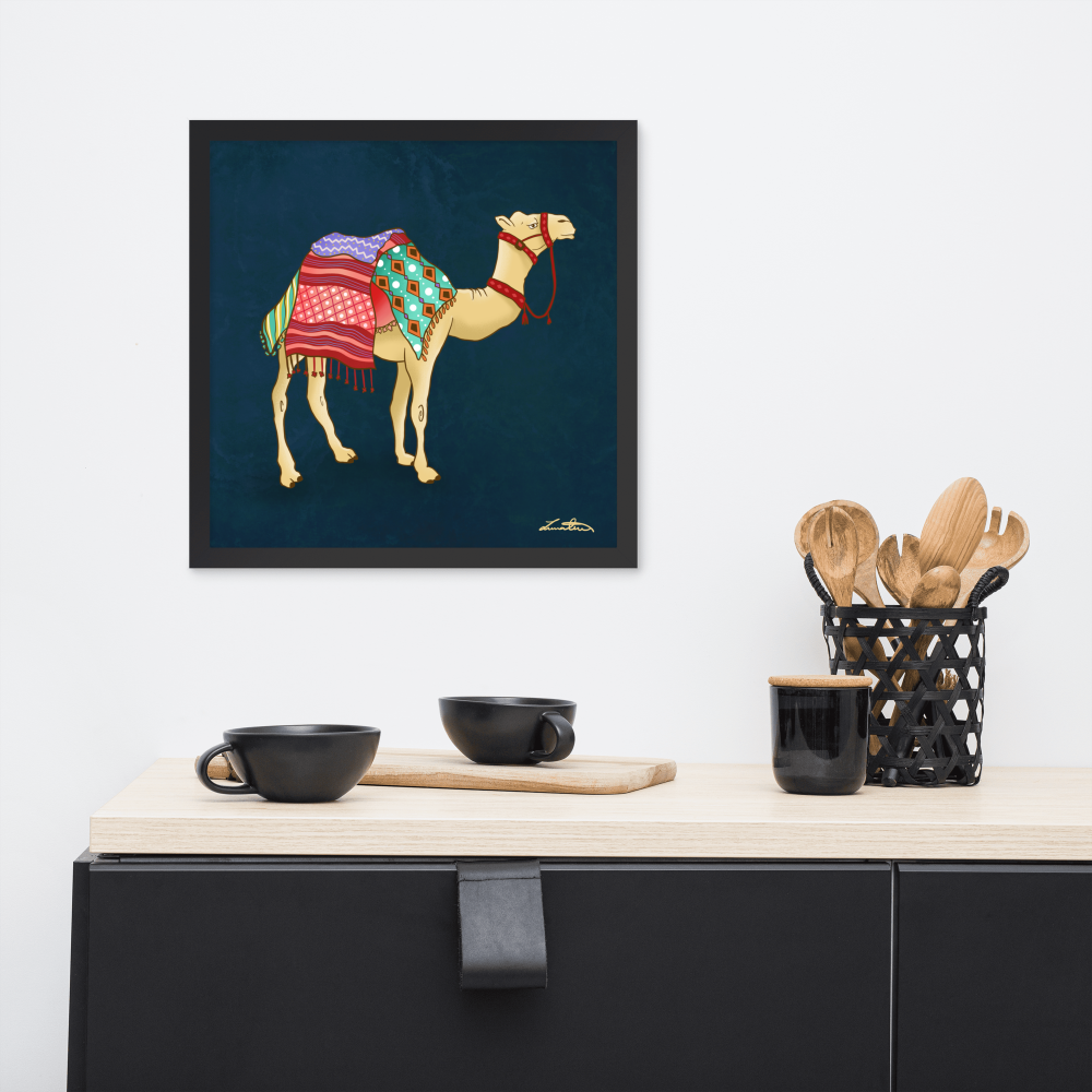 Dubai Camel Painting Middle Eastern Wall Art