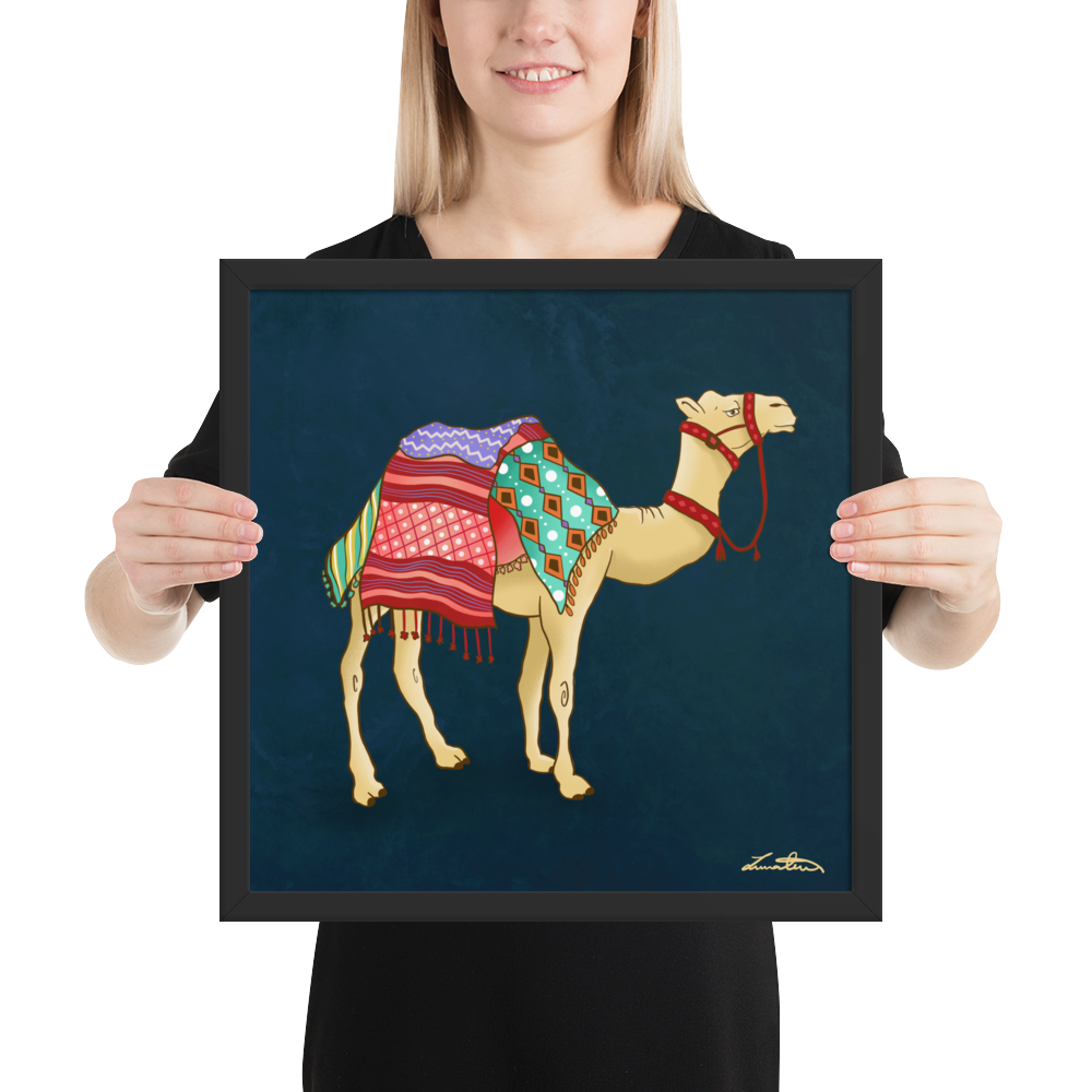 Dubai Camel Painting Middle Eastern Wall Art