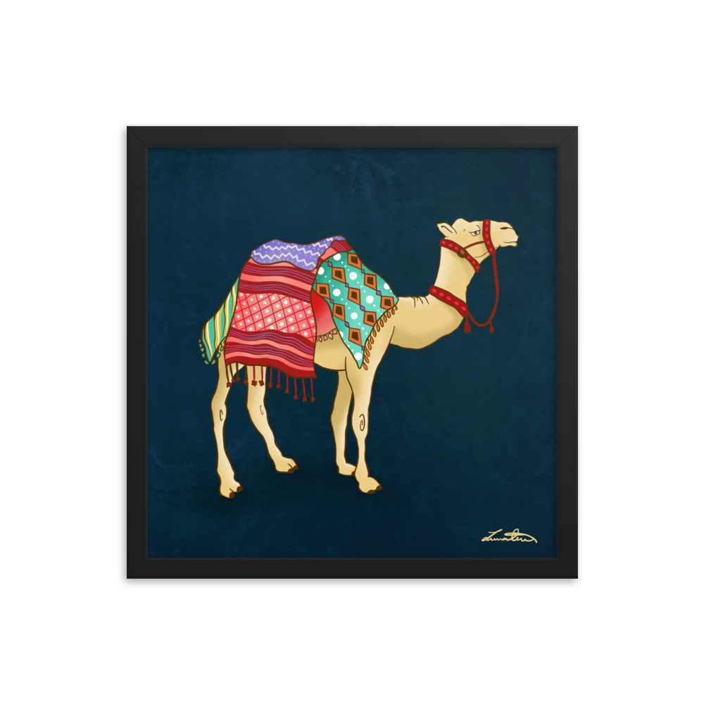 Dubai Camel Painting Middle Eastern Wall Art