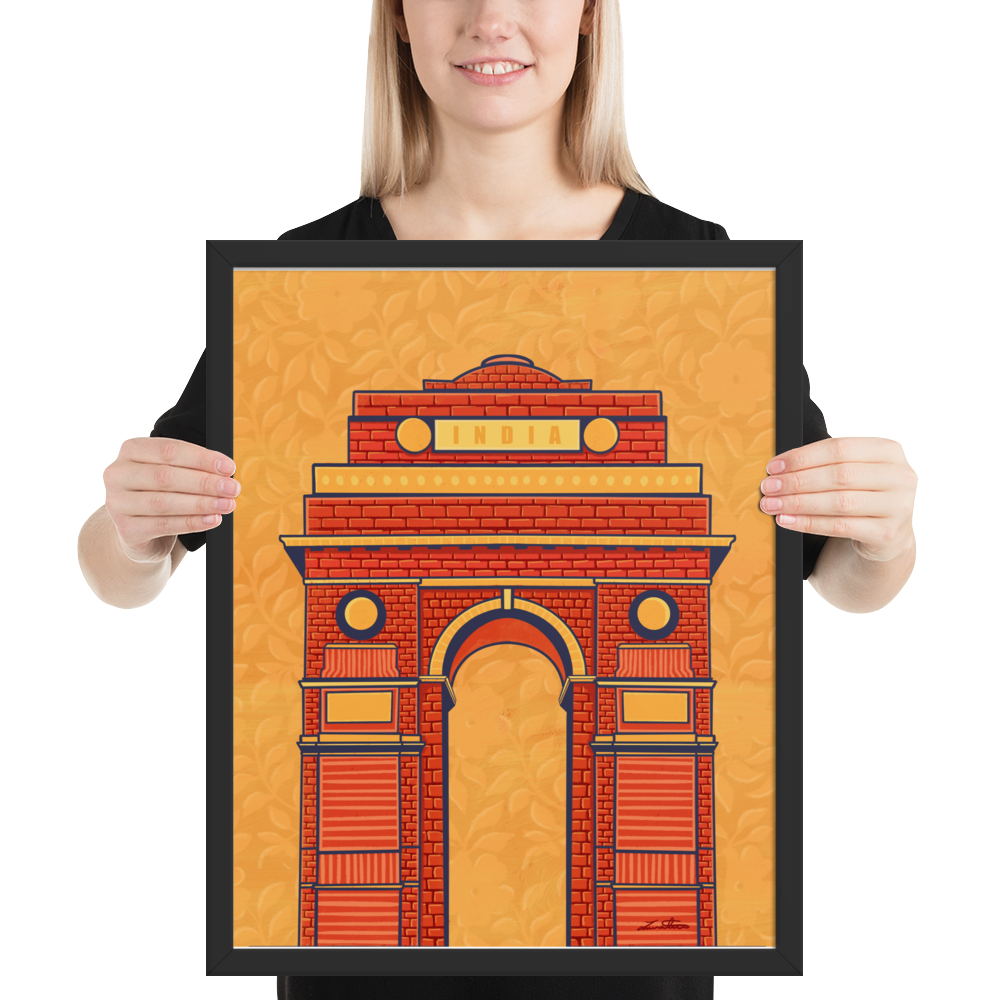 India Gate Desi Art Print