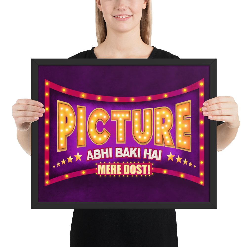 Picture Abhi Baki Hai Bollywood Desi Art Print