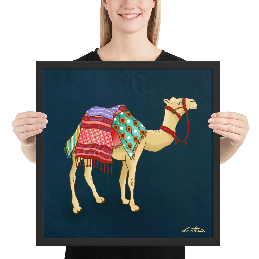 Dubai Camel Painting Middle Eastern Wall Art