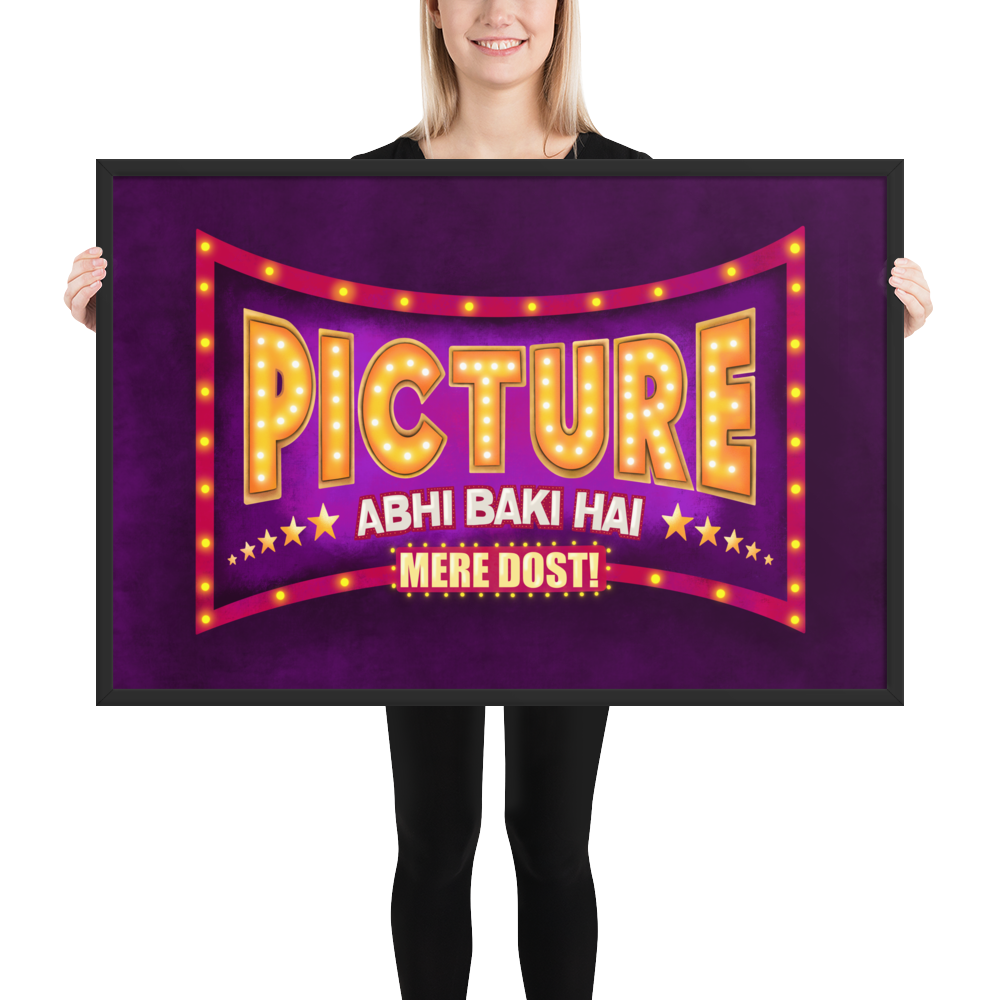 Picture Abhi Baki Hai Bollywood Desi Art Print