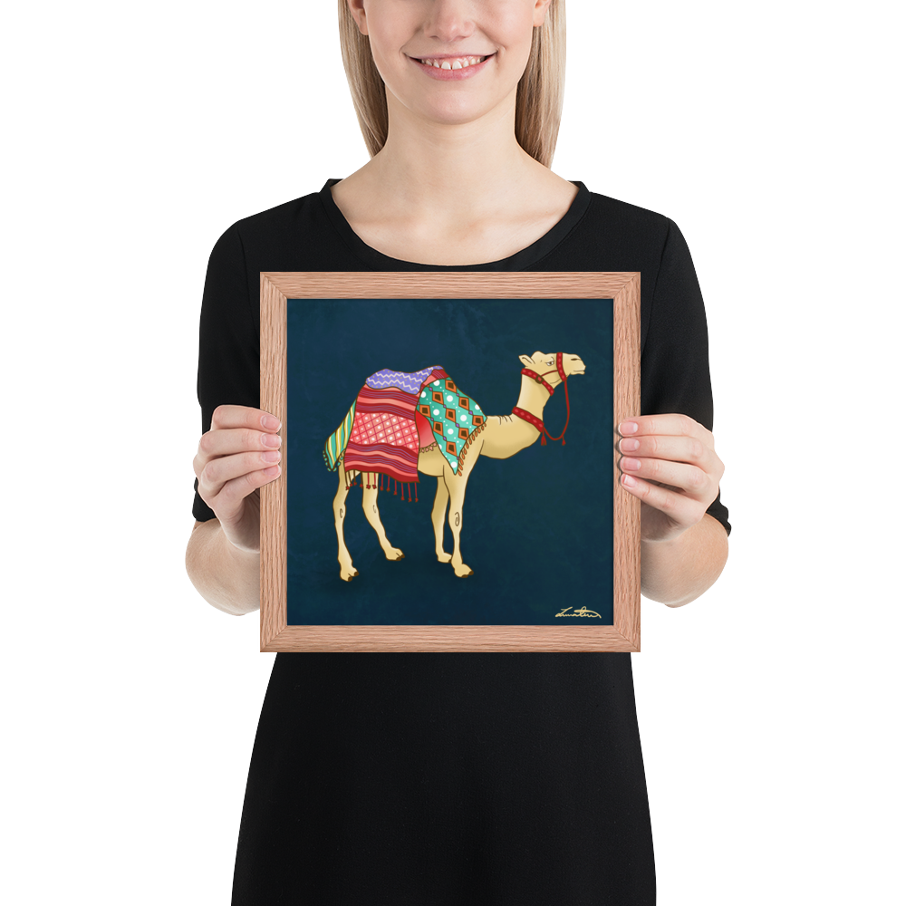 Dubai Camel Painting Middle Eastern Wall Art
