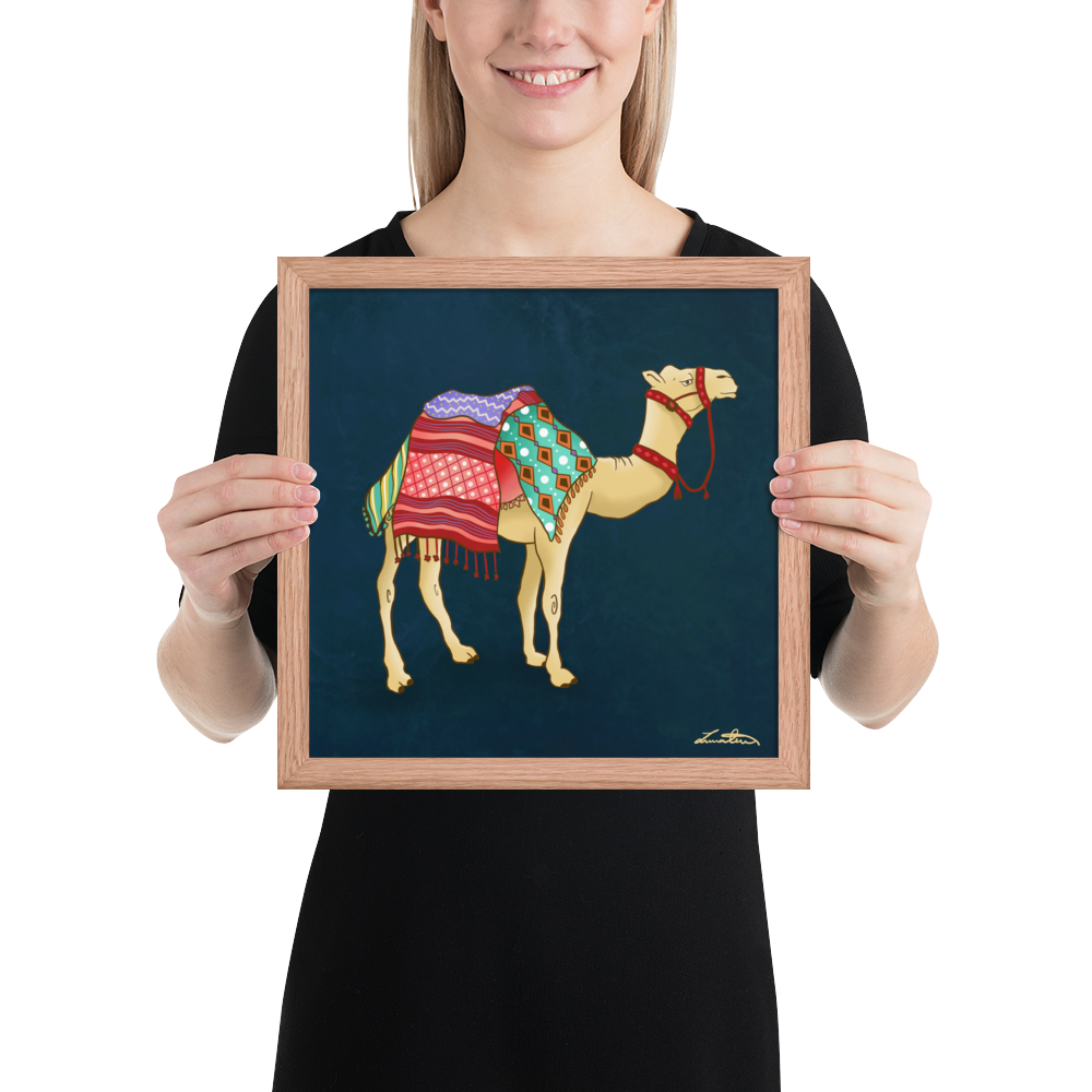 Dubai Camel Painting Middle Eastern Wall Art
