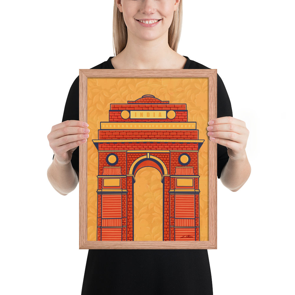 India Gate Desi Art Print