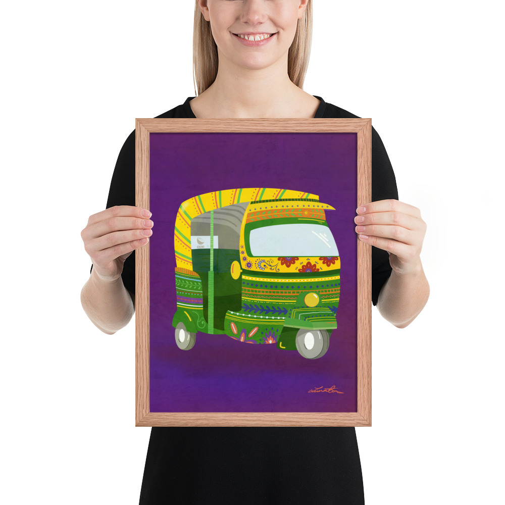 Rickshaw Indian Wall Art