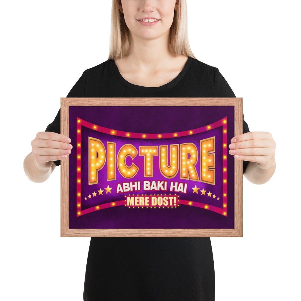 Picture Abhi Baki Hai Bollywood Desi Art Print