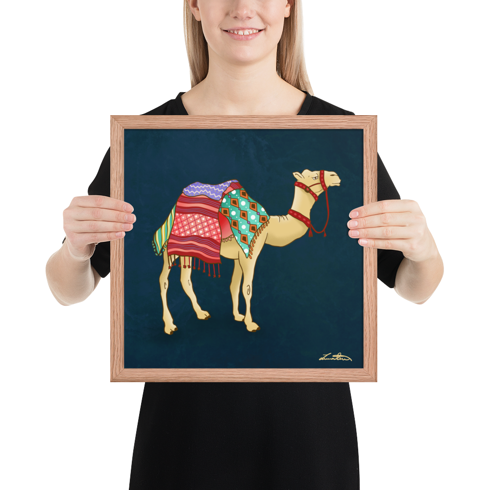 Dubai Camel Painting Middle Eastern Wall Art