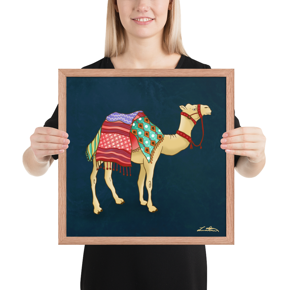 Dubai Camel Painting Middle Eastern Wall Art