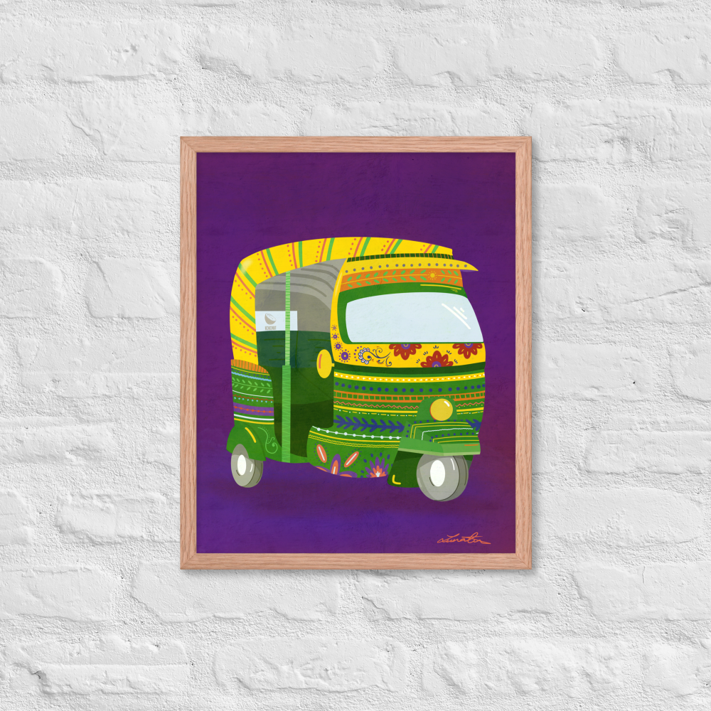 Rickshaw Indian Wall Art