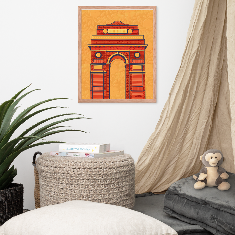 India Gate Desi Art Print