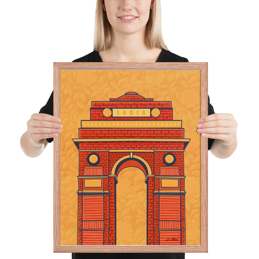 India Gate Desi Art Print