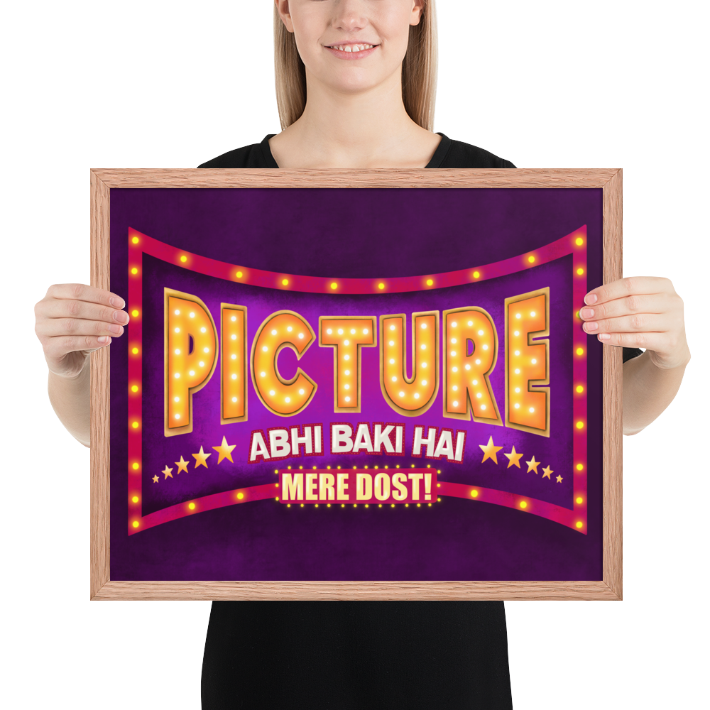 Picture Abhi Baki Hai Bollywood Desi Art Print