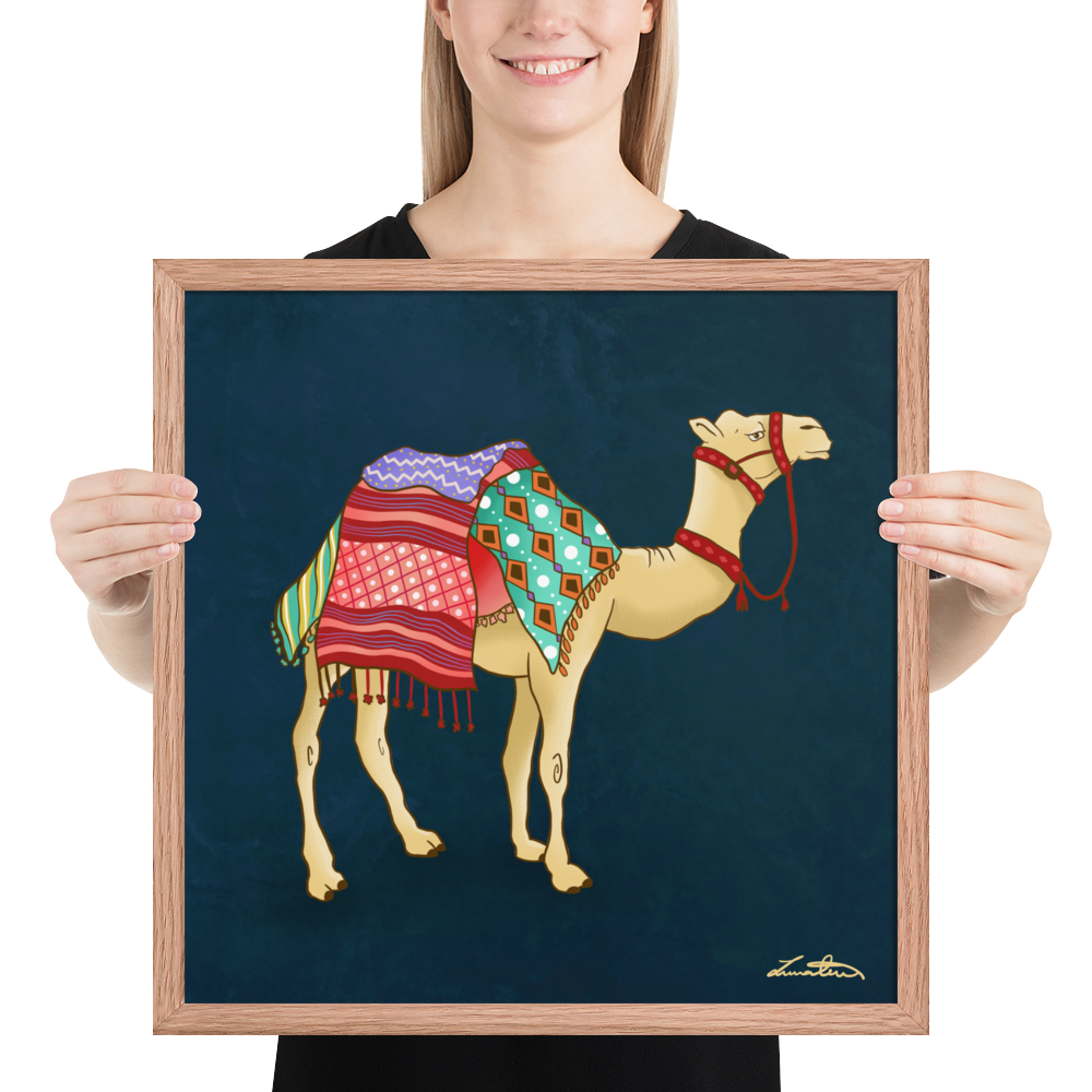 Dubai Camel Painting Middle Eastern Wall Art