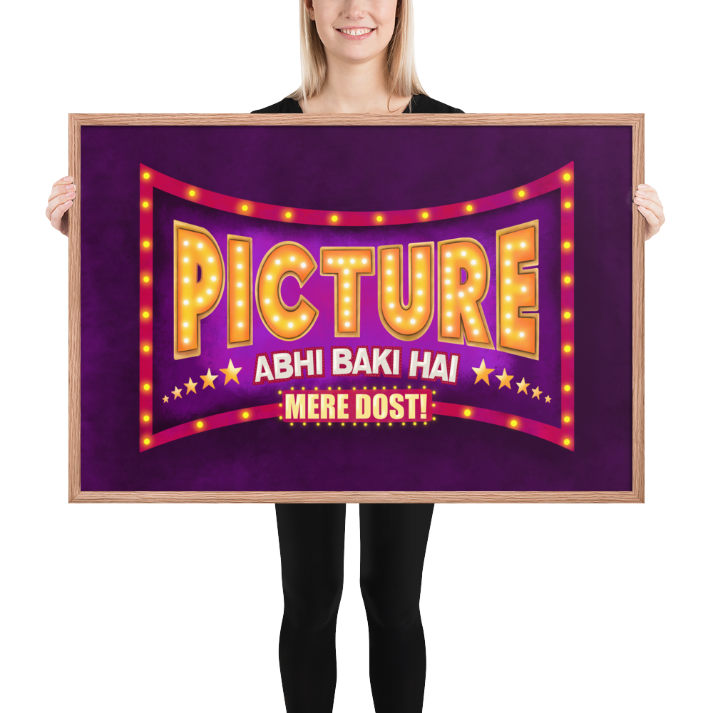 Picture Abhi Baki Hai Bollywood Desi Art Print