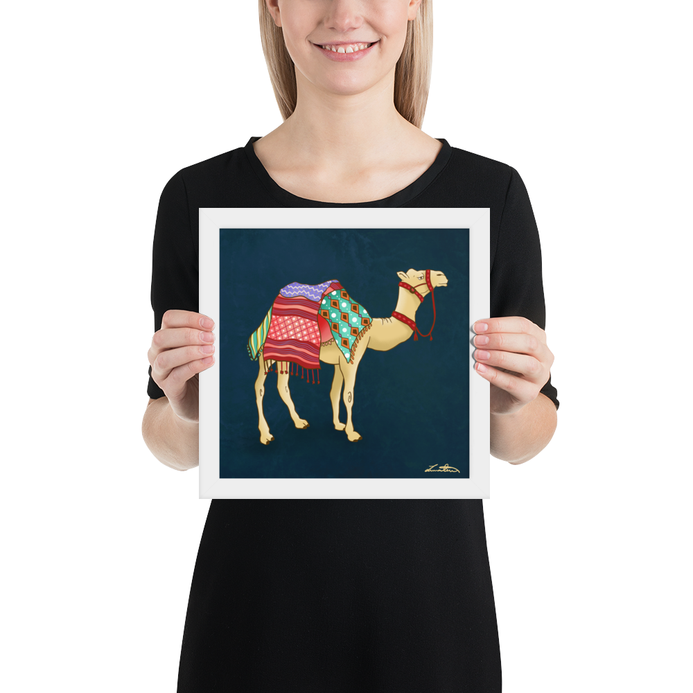 Dubai Camel Painting Middle Eastern Wall Art