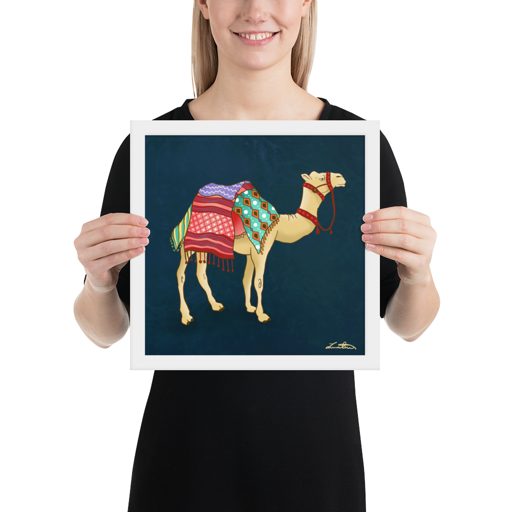Dubai Camel Painting Middle Eastern Wall Art