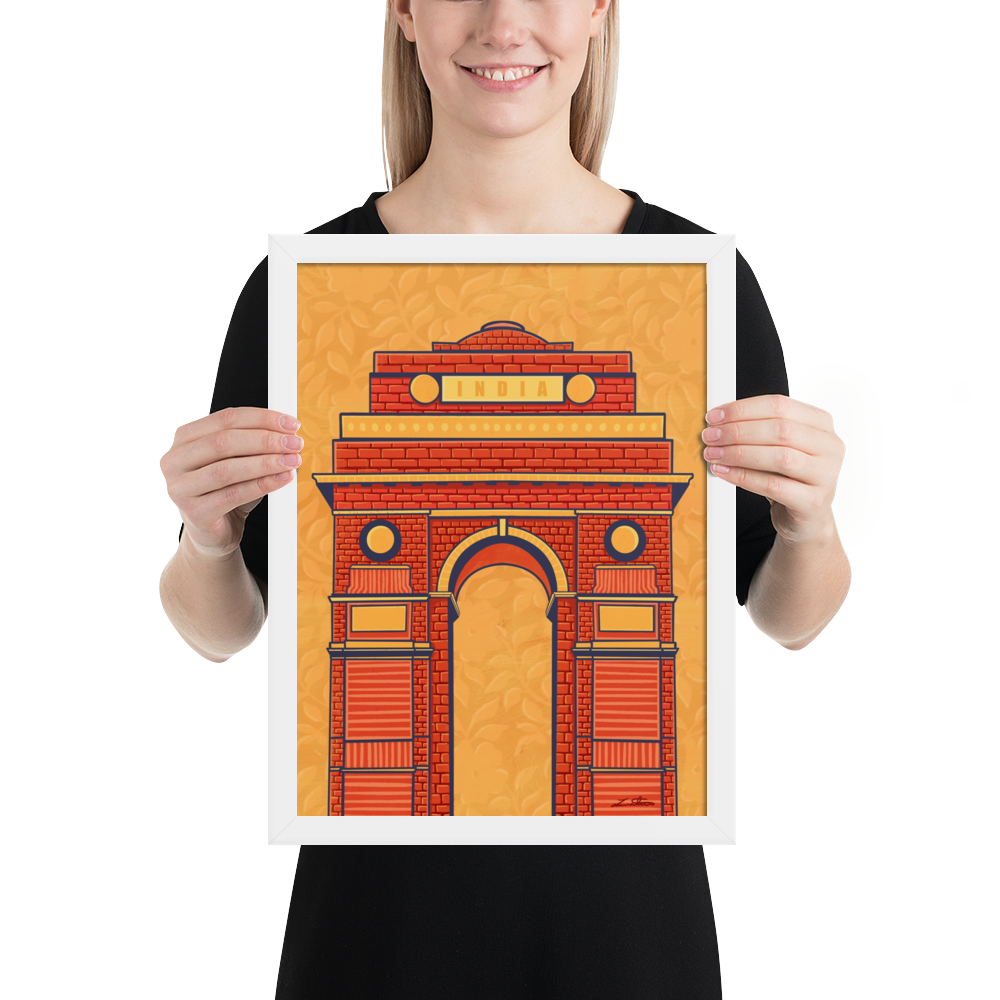 India Gate Desi Art Print