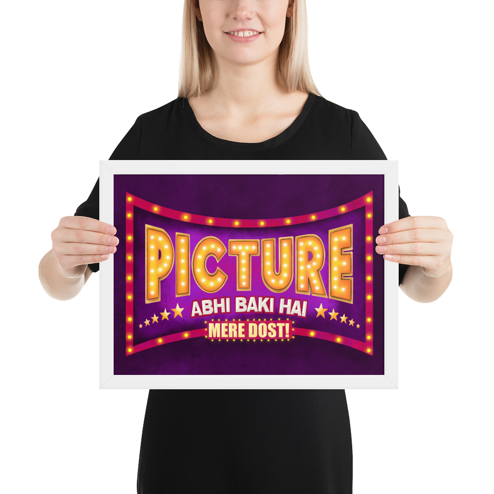 Picture Abhi Baki Hai Bollywood Desi Art Print