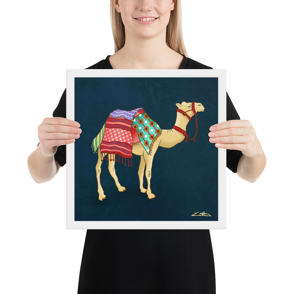 Dubai Camel Painting Middle Eastern Wall Art