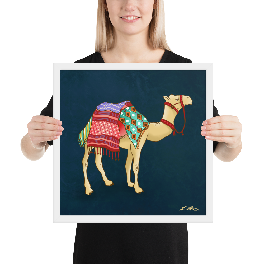Dubai Camel Painting Middle Eastern Wall Art