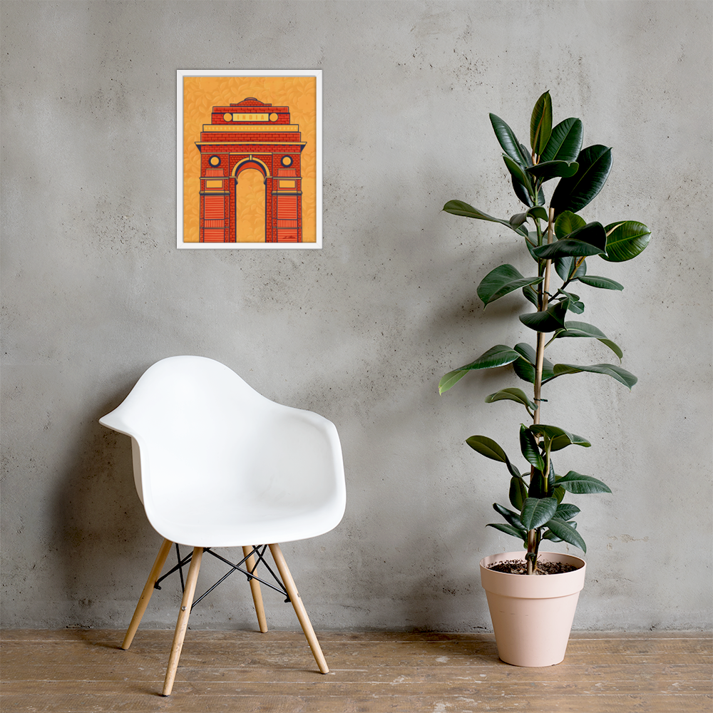 India Gate Desi Art Print
