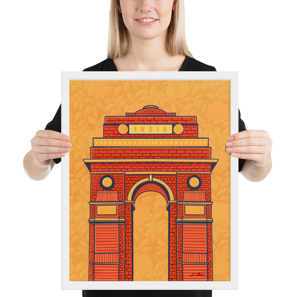 India Gate Desi Art Print