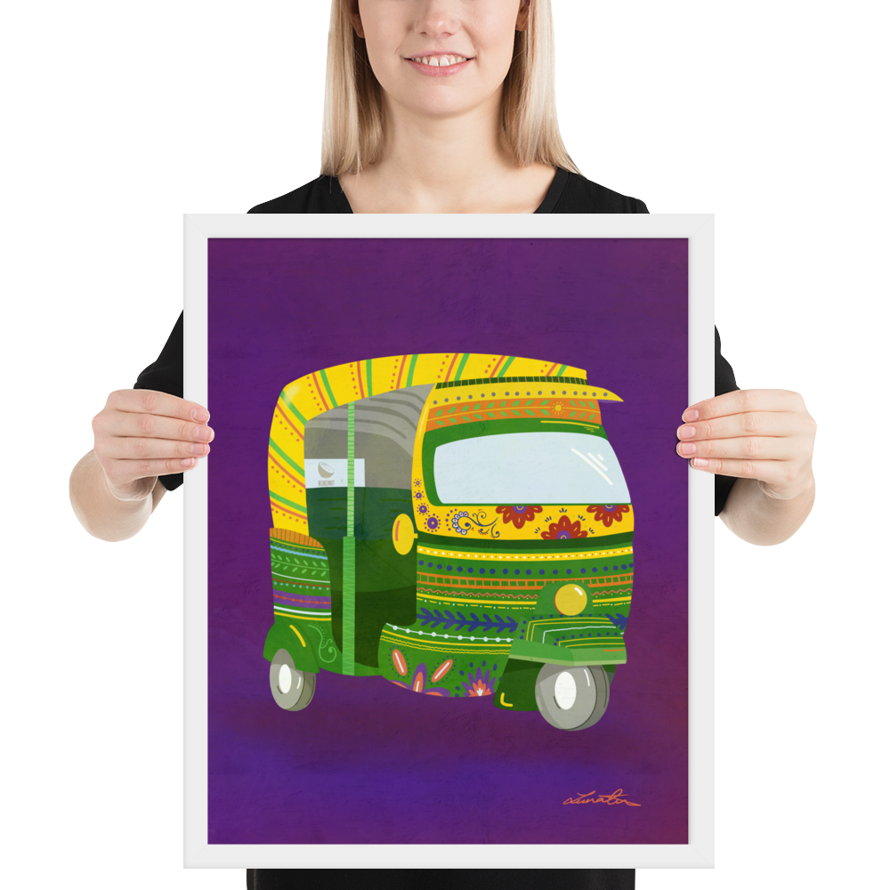 Rickshaw Indian Wall Art