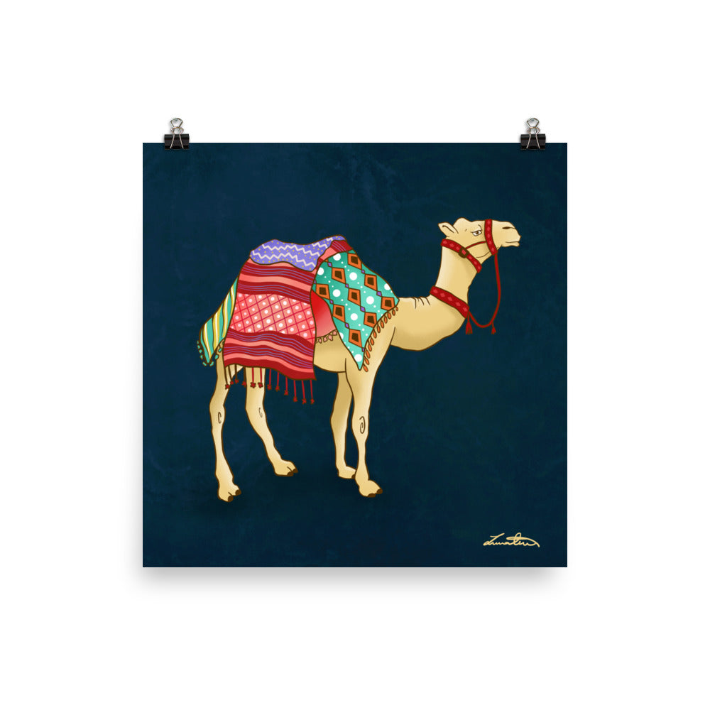 Dubai Camel Painting Middle Eastern Wall Art