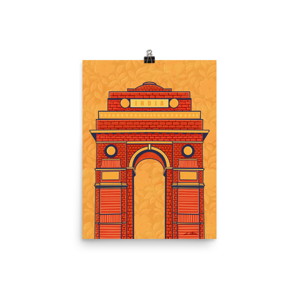 India Gate Desi Art Print