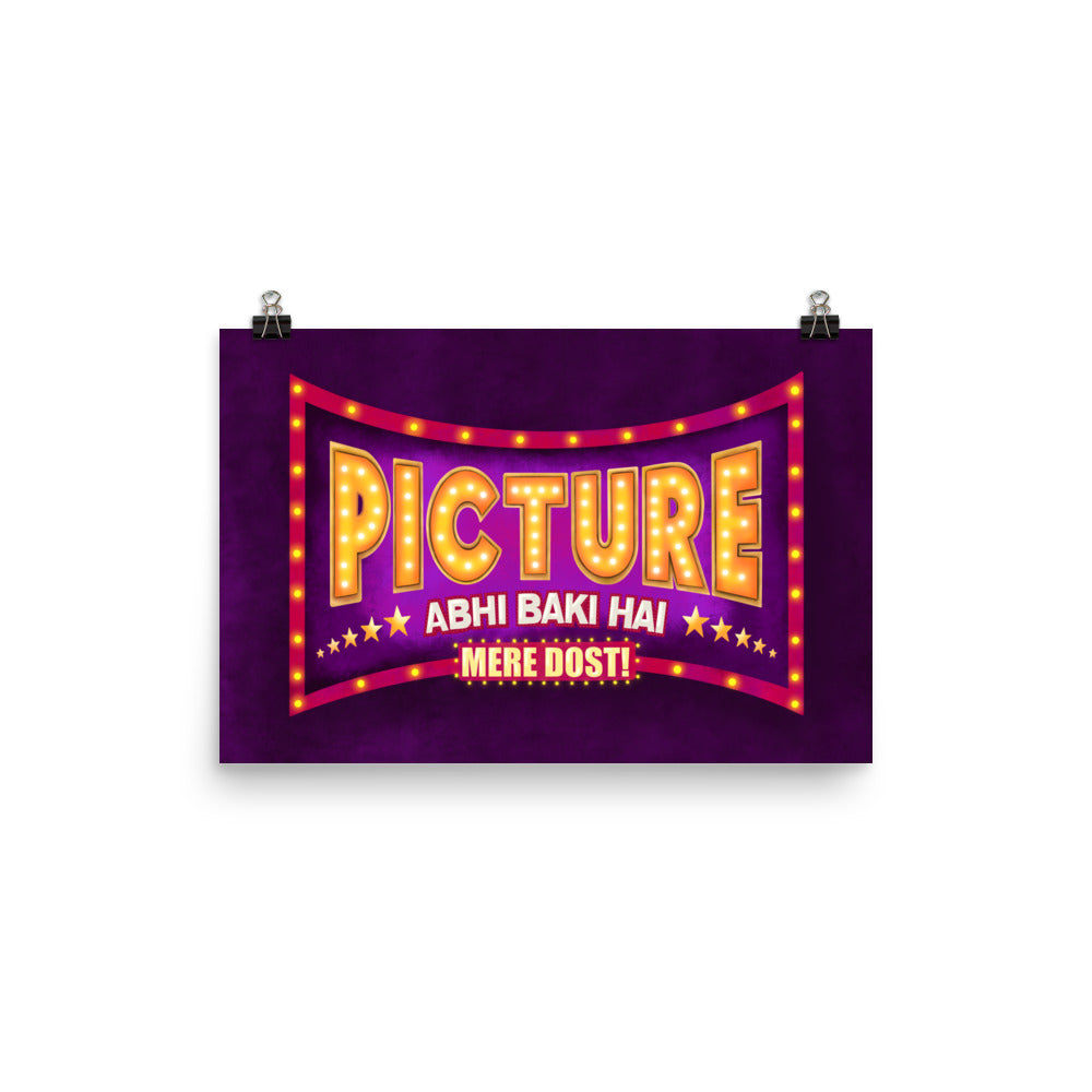 Picture Abhi Baki Hai Bollywood Desi Art Print