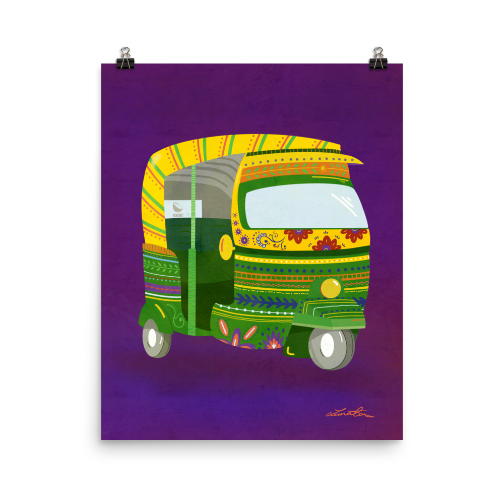 Rickshaw Indian Wall Art