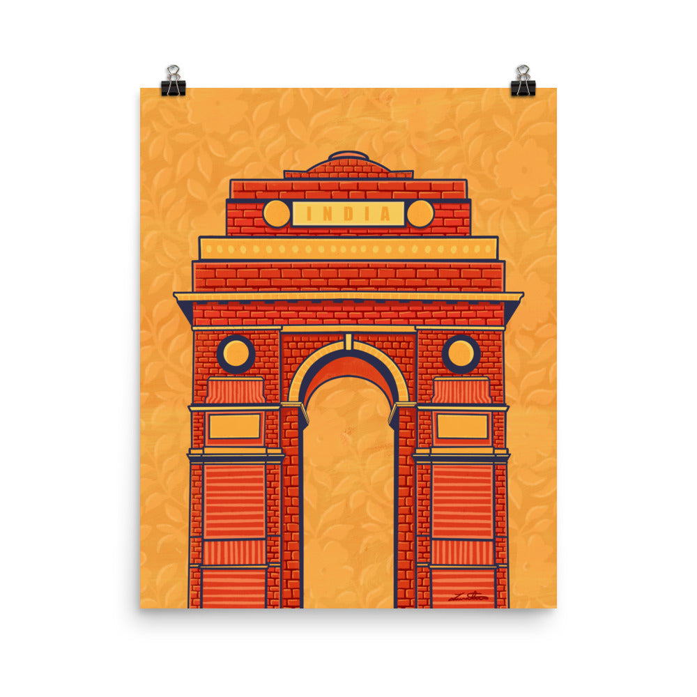 India Gate Desi Art Print