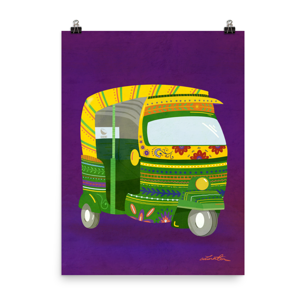 Rickshaw Indian Wall Art