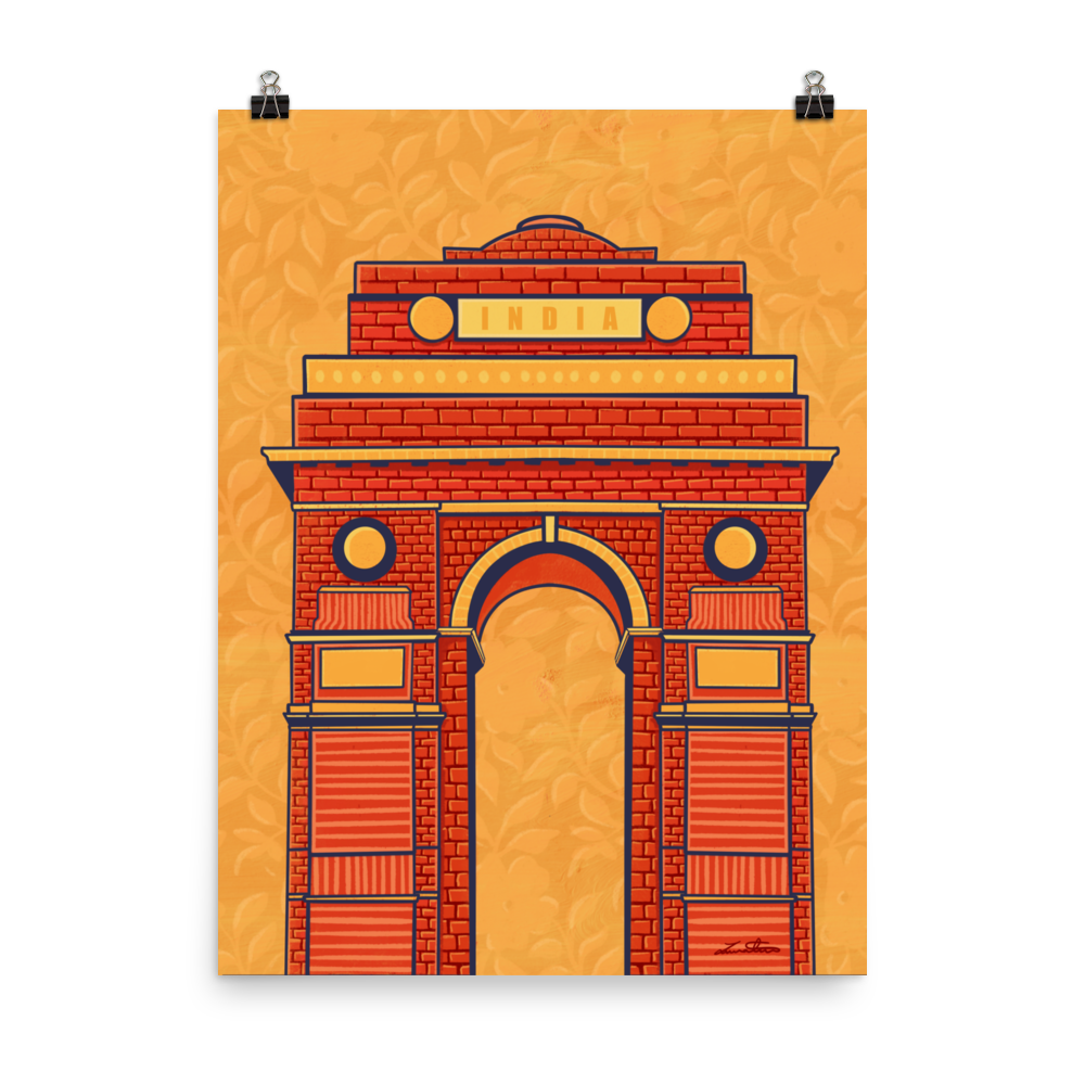 India Gate Desi Art Print