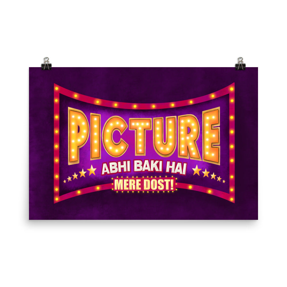 Picture Abhi Baki Hai Bollywood Desi Art Print