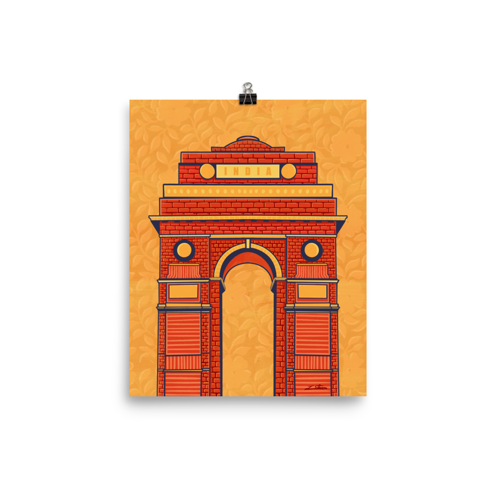 India Gate Desi Art Print
