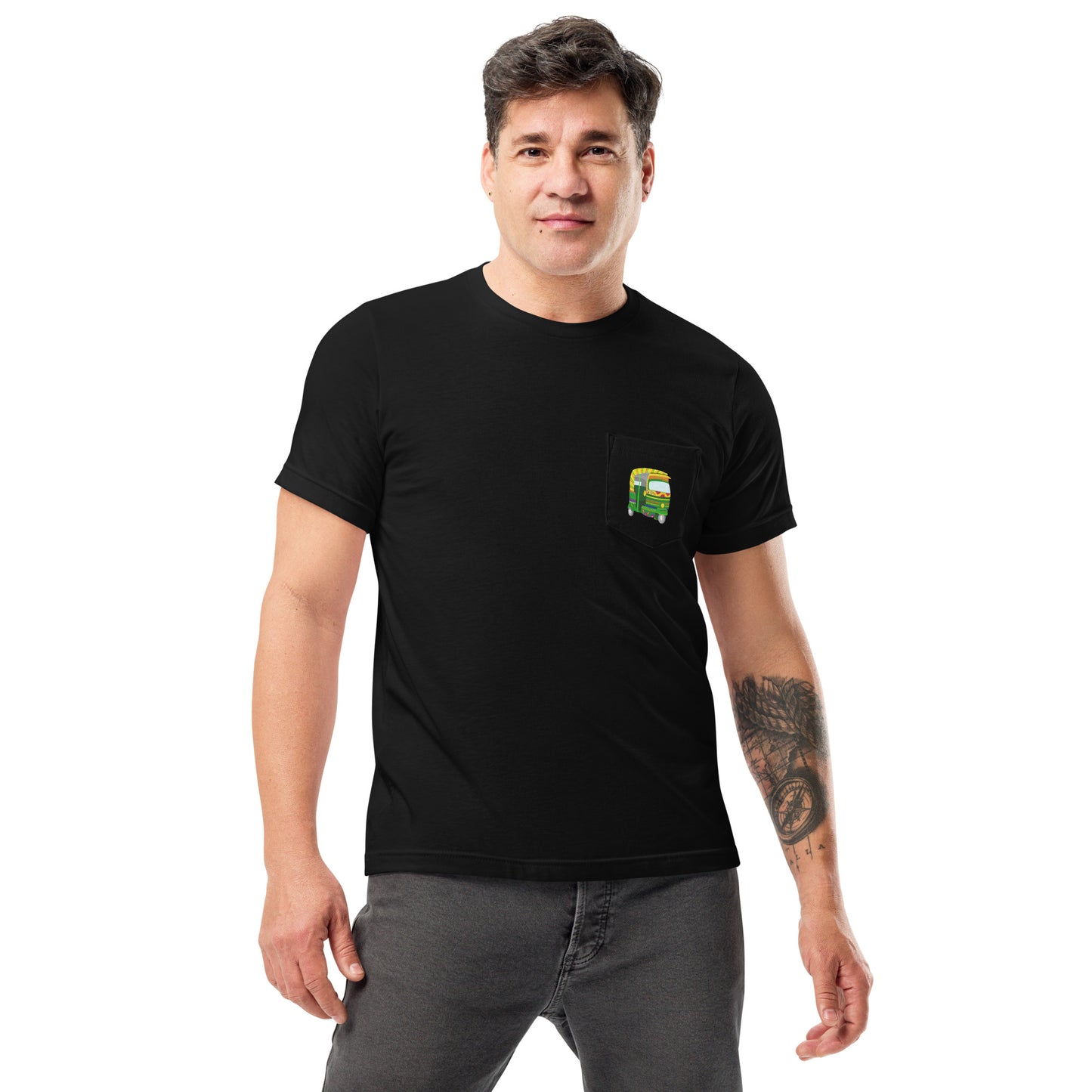 Indian Rickshaw Pocket T-Shirt