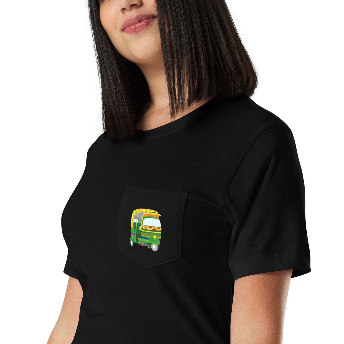 Indian Rickshaw Pocket T-Shirt