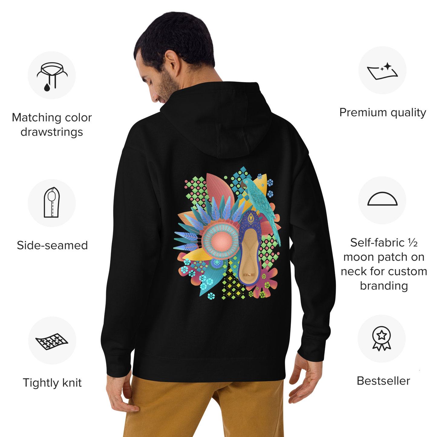 Khusa Pakistani Art Desi Hoodie (on back)