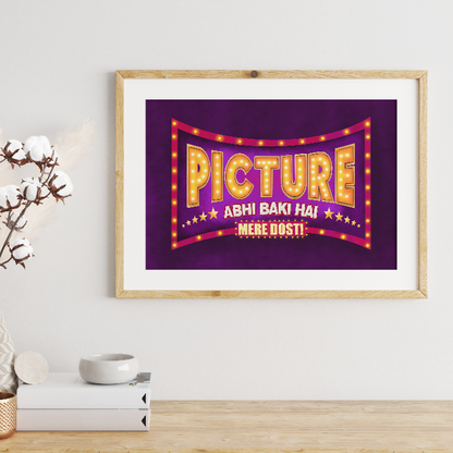 Picture Abhi Baki Hai Bollywood Desi Art Print