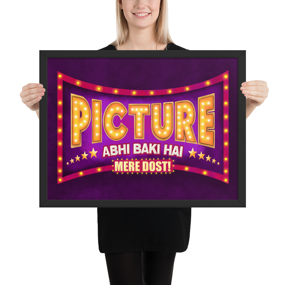 Picture Abhi Baki Hai Bollywood Desi Art Print