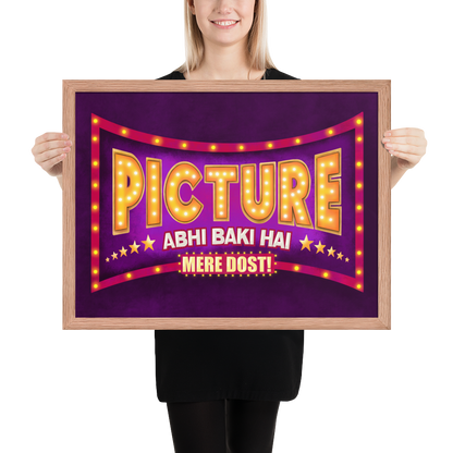 Picture Abhi Baki Hai Bollywood Desi Art Print